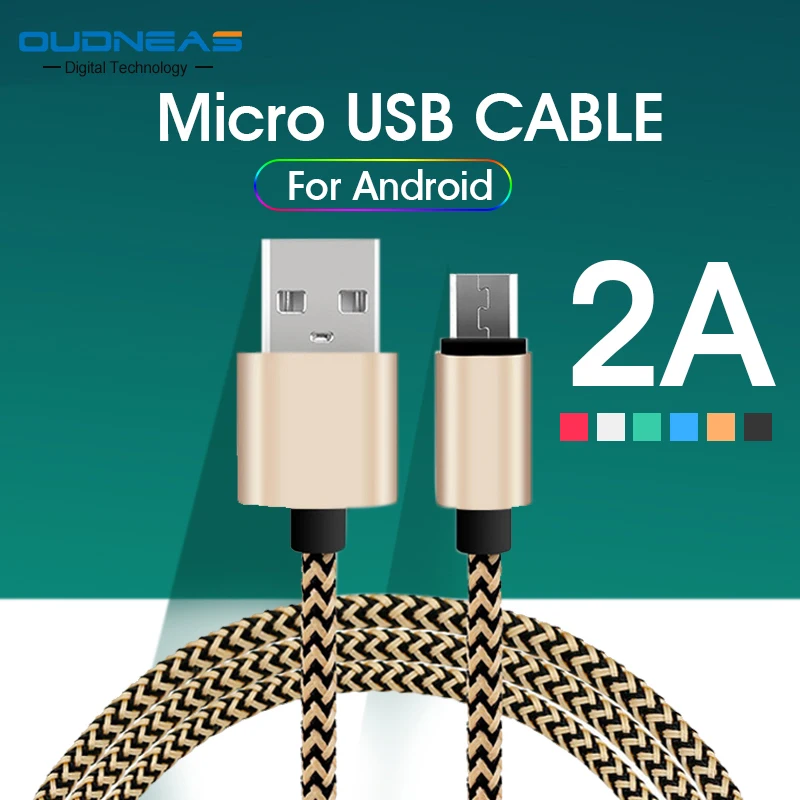 Buy OUDNEAS Micro USB Cables 2A 1M 2M Metal Braided