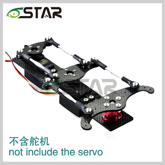 

6Star Carbon Fiber Vertical Triple Rudder Mount/Rudder Tray Set for 50-150CC Airplane Free Shipping