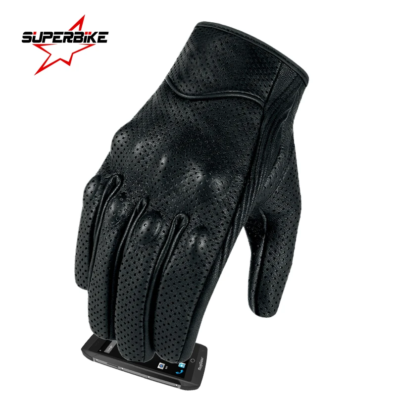 

Motorcycle Gloves Leather Touch Screen Summer Mitten Half Finger Men Women Racing Cycling Glove Luvas Da Motocicleta Os Carros