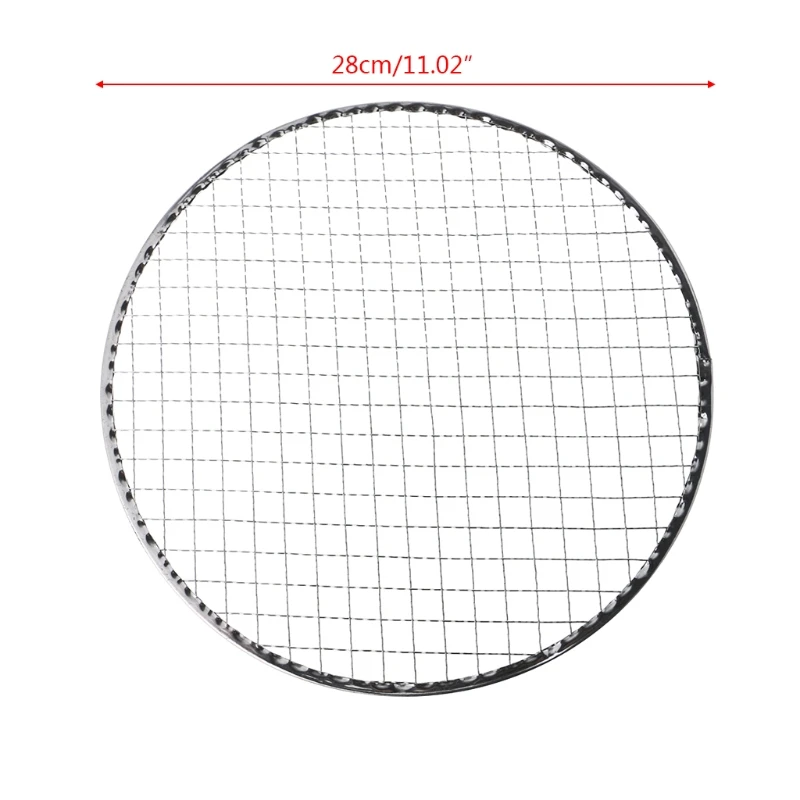 VFGTERTE 26/28/30/33cm BBQ Grill Round Grilling Meshes kitchen Outdoor Camping Vegetables Fish Seafood Cooking BBQ Tools