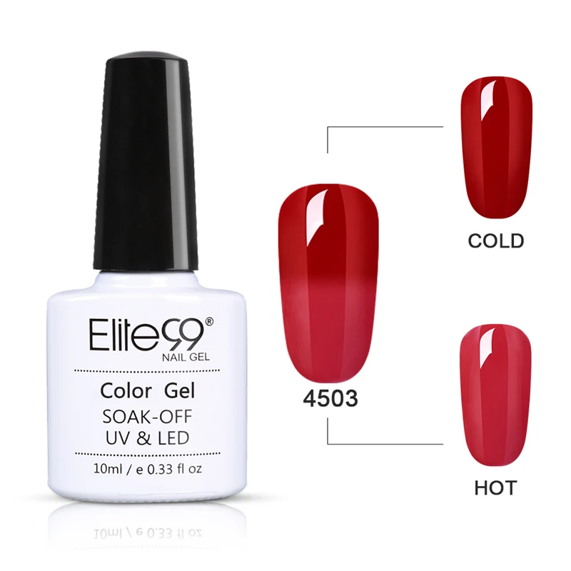 Elite99 цвет изменить 10mlWine красный термальный гель для ногтей УФ-лак для ногтей штамповка Эмаль Гель-лак длительный Гибридный лак