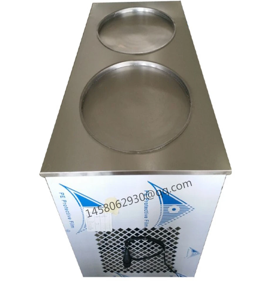 

Double round pan Fry Ice Cream Machine / Fried Ice Cream Machine / Ice Cream Roll Machine
