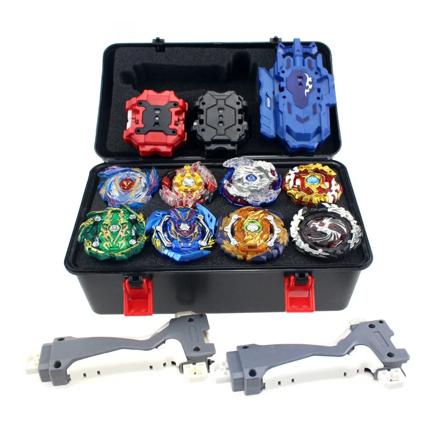 

Top Beyblade Burst Bey Blade Toy Metal Funsion Beyblade Set Storage Box With Handle Launcher Plastic Box Toys For Children