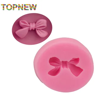 

New Cute 3.5*3.1*0.8CM 3d Bow silicone cake mold For fondant decorating tools Mould silicone soap DIY cooking tools C1781
