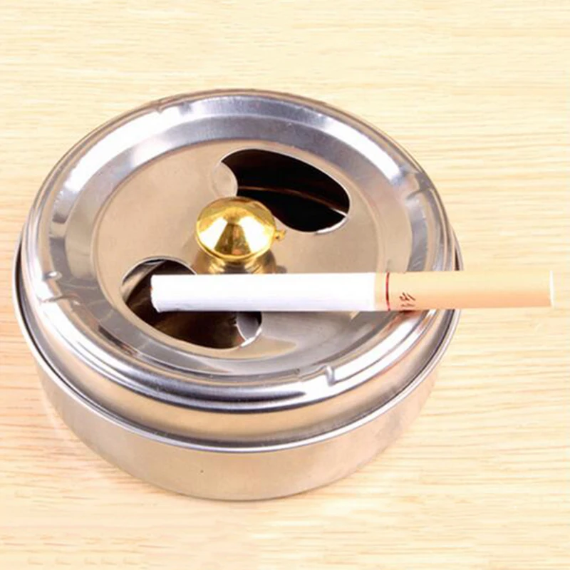 Vrtenje pepelnika pepelnika za cigareto iz doma iz nerjavečega jekla Veliko vrtenje kapacitete Brez dima