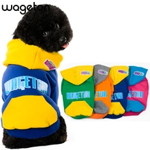 Новая Дизайнерская одежда WAGETON для собак оптом и в розницу, пальто для щенка кошки, свитер с капюшоном, футболка, костюмы-4 цвета, одежда