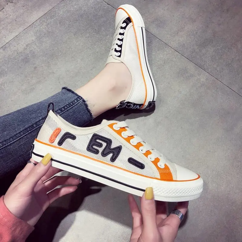 

TOSJC spring summer lady casual shoes tenis feminino mesh canvas flat shoes low top sneaker women shoes