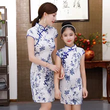 Китайское традиционное стильное платье Чонсам для девочек и женщин, новое летнее хлопковое льняное вечернее платье принцессы Qipao