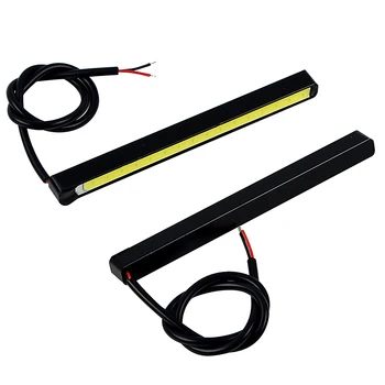 

LEEPEE 2pcs Car DRL COB Ultra Bright DC 12V Driving Fog Lamps LED Daytime Running lights 10.5cm Car-styling