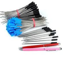 100 шт./лот 0,7 мм шариковая ручка для заправки черный/синий 116 мм автоматическая шариковая ручка для заправки канцелярских принадлежностей для офиса и школы