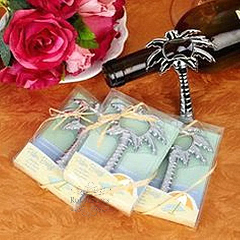 50pcs Palm Breeze Palm Tree Bottle Opener Wedding Favors Bridal