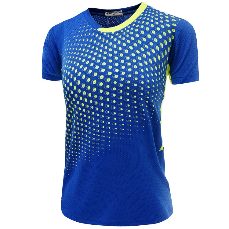 Теннисная футболка с бесплатной печатью для мужчин/женщин, футболка для настольного тенниса, теннисная футболка для женщин/мужчин, Спортивная футболка теннисная рубашка 5049