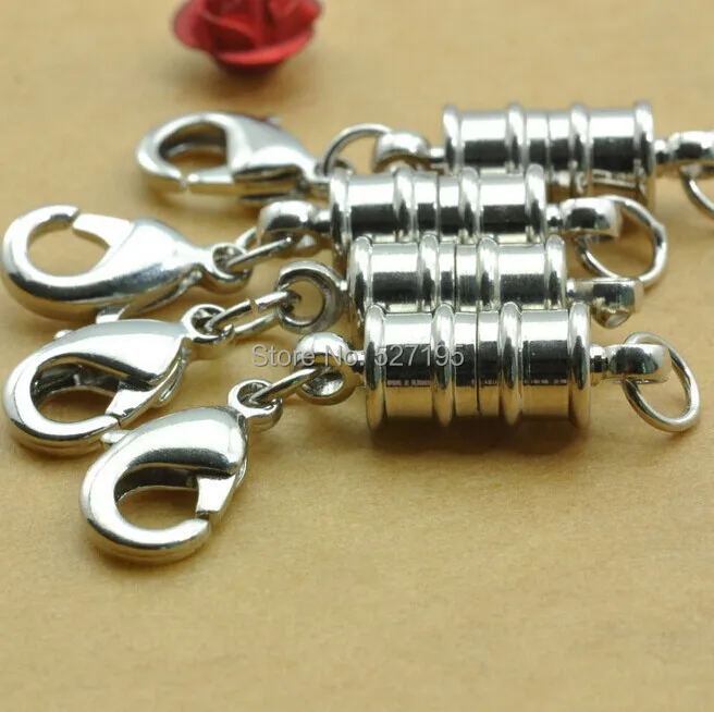 

Free Shipping Wholesale Jewelry Silver Tone Magnetic Clasps link Lobster Clasps, Jewelry Clasps