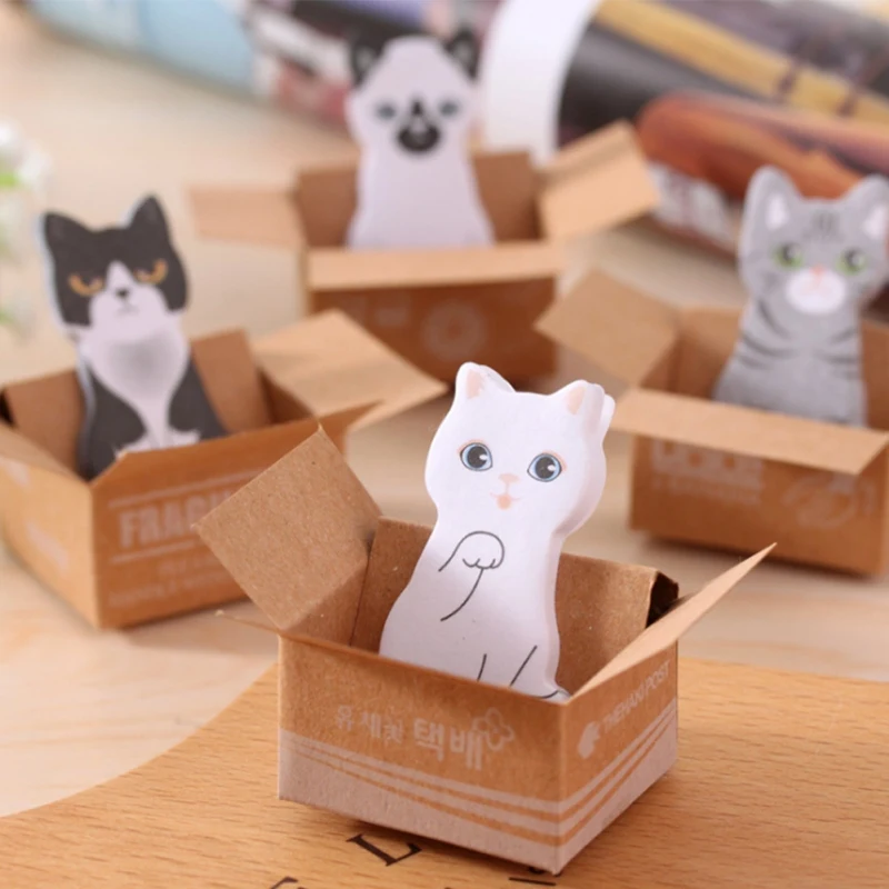 

Kawaii Cute Carton Cat Kitty Memo Pads Sticky Notes Stickers Label Stick School Office Stationery Gift