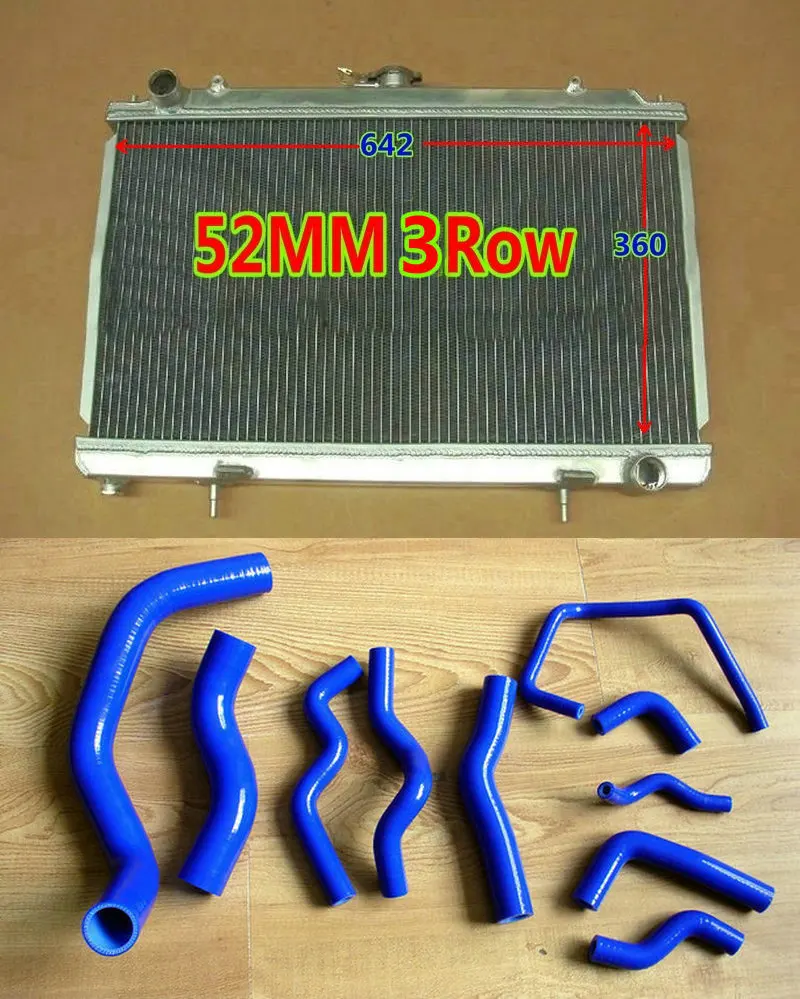 

Aluminum Radiator + Silicone hose for NISSAN SILVIA 200SX 240SX S14 S15 SR20DET 1994-2002 Manual