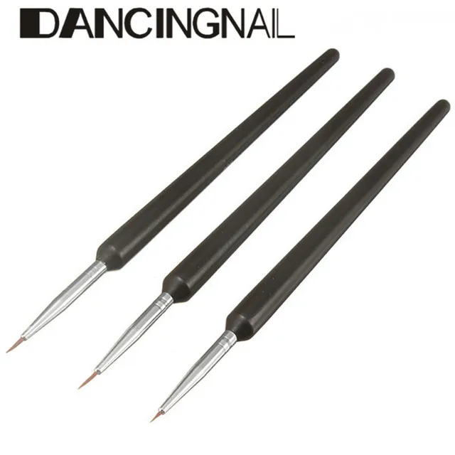 Set 6pcs Pack Fine Drawing Striping Liner Design Tips Nail Art Pen