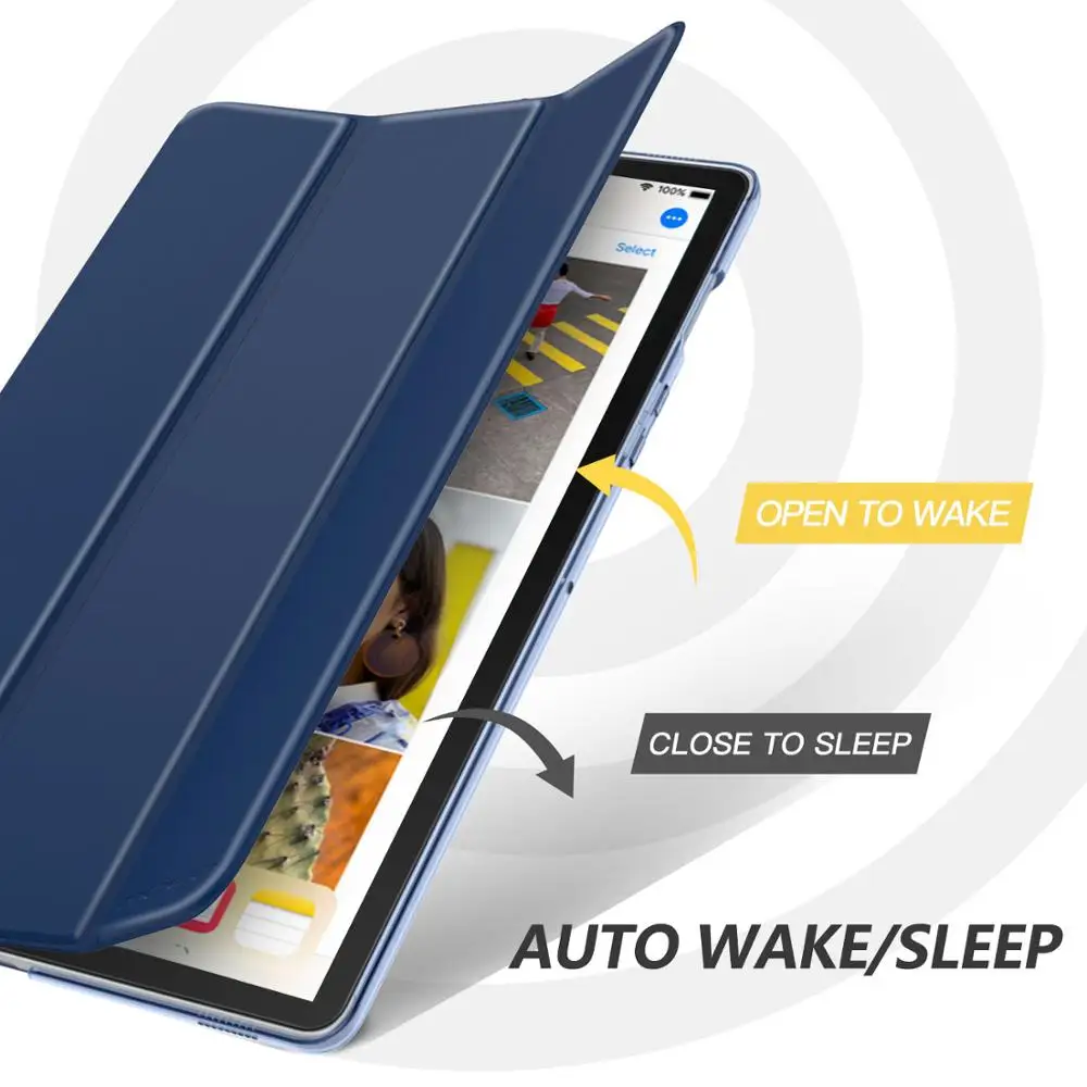 Продажа Чехол MoKo для samsung Galaxy Tab S5e 2019, Ультратонкий чехол подставка с трёхстворчатой задней крышкой и функцией автоматического пробуждения и сна