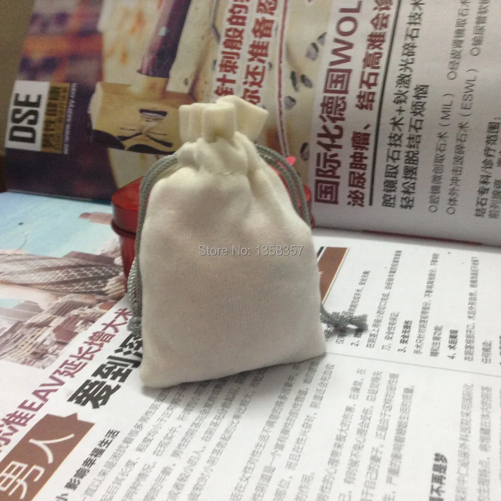 

SPECIAL SALE(50pcs/lot)beige velvet jewelry bag for gift accessories headset toiletry necklace ring herb bangle watch bags\pouch