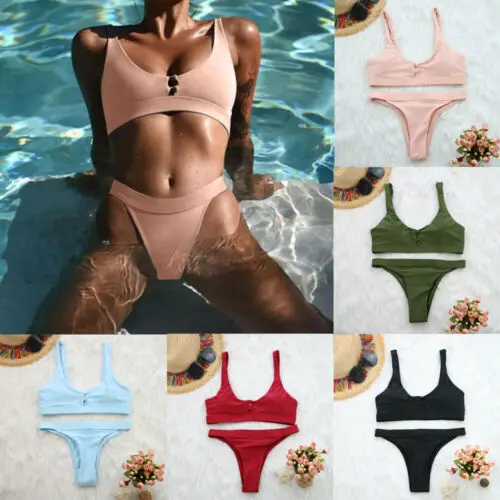 

Women Bikini Set Push-Up Padded Bandage Swimsuit Summer Swimwear Bathing Suit Two-Piece Suits