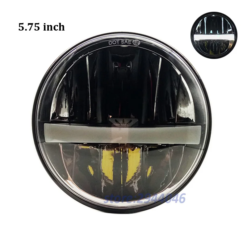

5-3/4 Inch Round Headlight For Harley Street 500 XG750 Dyna Low Rider Sportster XL1200 72 48 883 Night Rod 5.75" H4 LED Headlamp