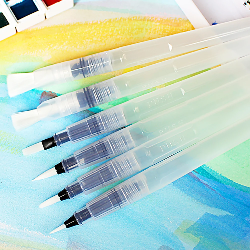 Портативный Краски кисти кисть Акварельная карандаш мягкая вода Цвет кисть для начинающих для живописи, рисования расходные материалы