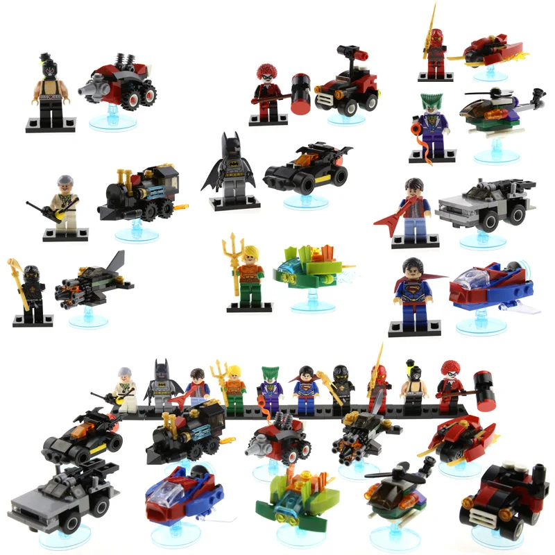 

10Pcs Building Blocks Ninja/Super Heros/Back to the Future/Batman Joker/Building Blocks Minifigures Kid Toys Bricks