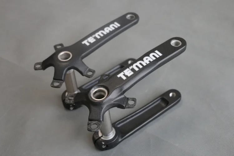 

New TEMANI Full Carbon Fiber Cycling Bicycle Crank MTB Road Bike Crankset Length 170mm Ultra-light Mountain Bicycle Parts