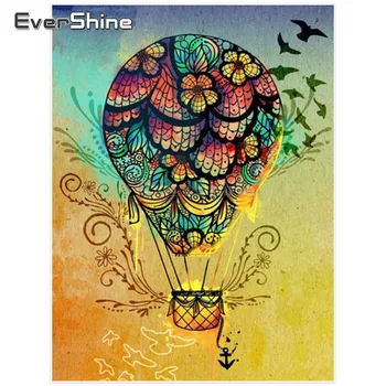 

EverShine 5d Diamond Painting Fire Balloon Patterns Rhinestone Handmade Kits Diamond Embroidery Full Square Mosaic Wall Decor