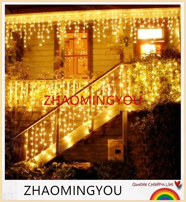 christmas outdoor decoration 3.5m Droop 0.3-0.5m curtain icicle string led light
