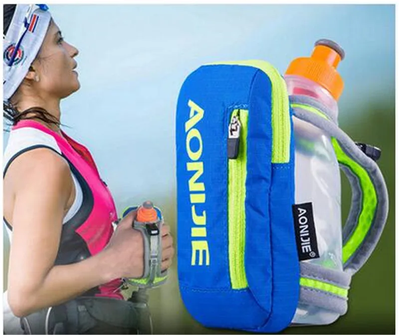 AONIJIE Marathon Kettle Pack Outdoor Sports Hiking Cycling Hand Hold Running Bag Waterproof Zipper Kettle Bag+250ml Kettle