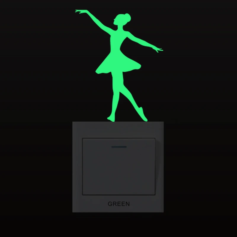 

3D wall stickers for kids room Kungfu Luminous Switch Sticker glow in the dark star wall stickers bedroom home decor living room