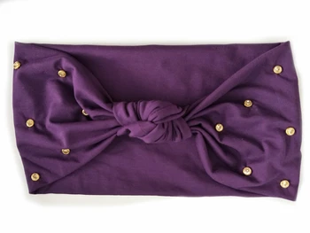 

J17429 2017 new Good stretch 100% yoga headbands cotton headband with crystal solid hair headband summer headband for women