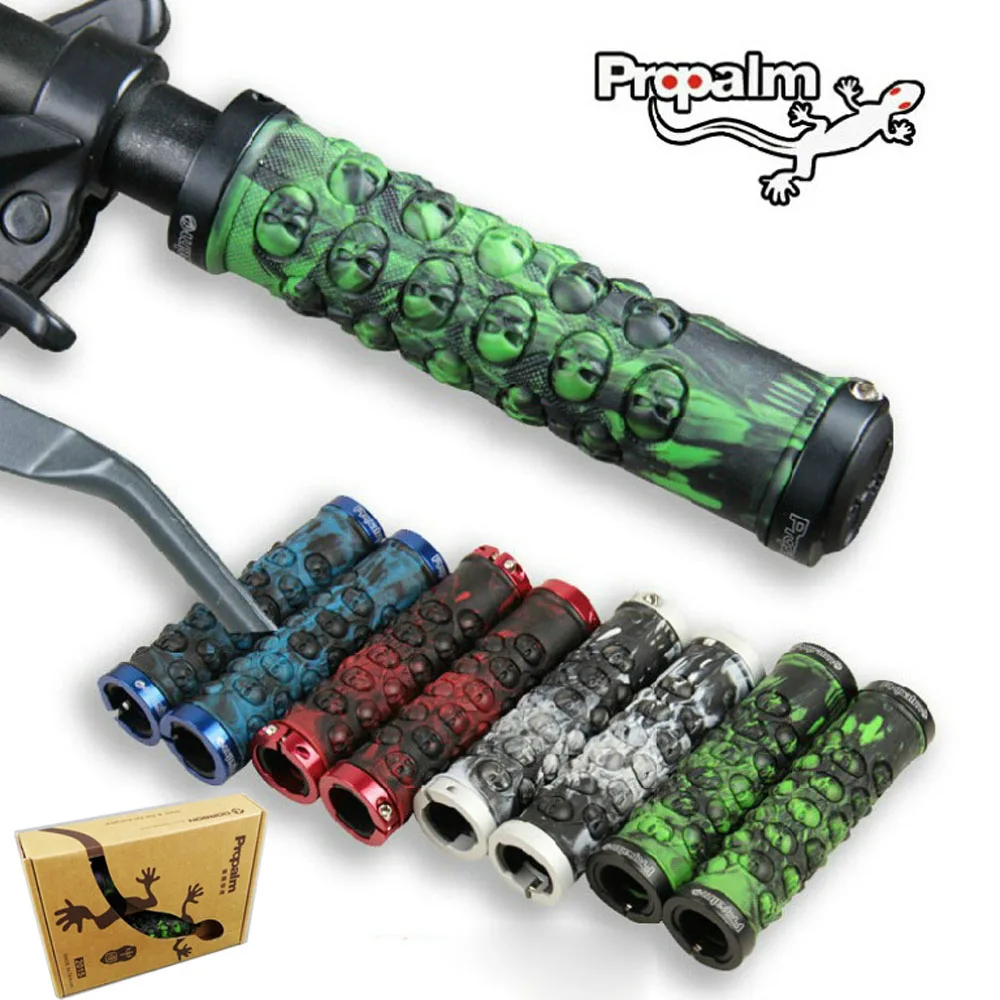 Skull TPR Rubber Lock on Handles For Bicycle Bike Handlebar Grips