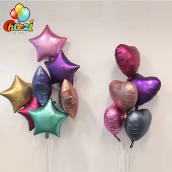 

New arrival 18 inch Chrome Metallic Foil balloons Gold Silver Wedding Birthday Carnival Party decoration Supplies Helium ballons