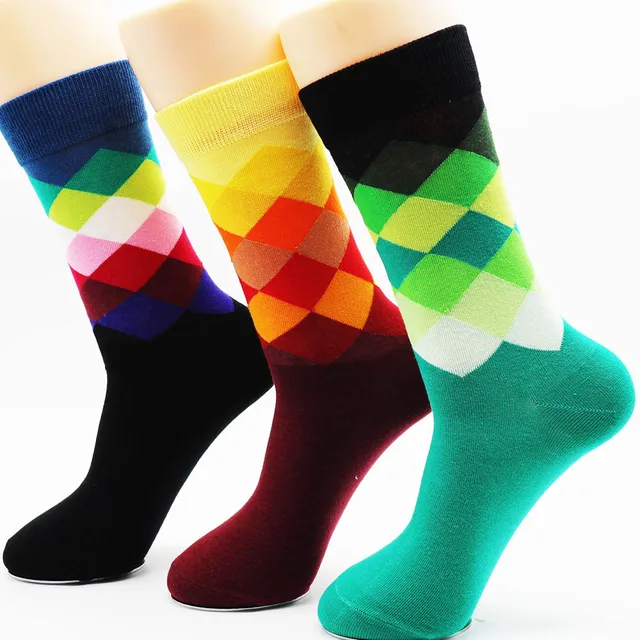 Fashion Men's Cotton Casual High Quality Socks Cheap Colorful Clothes