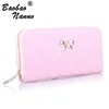 Women Wallets Fashion Durable Purse Bow Wallet Female Card Holders Cellphone Pocket PU Leather Cute Solid Women Money Bag Clutch 2