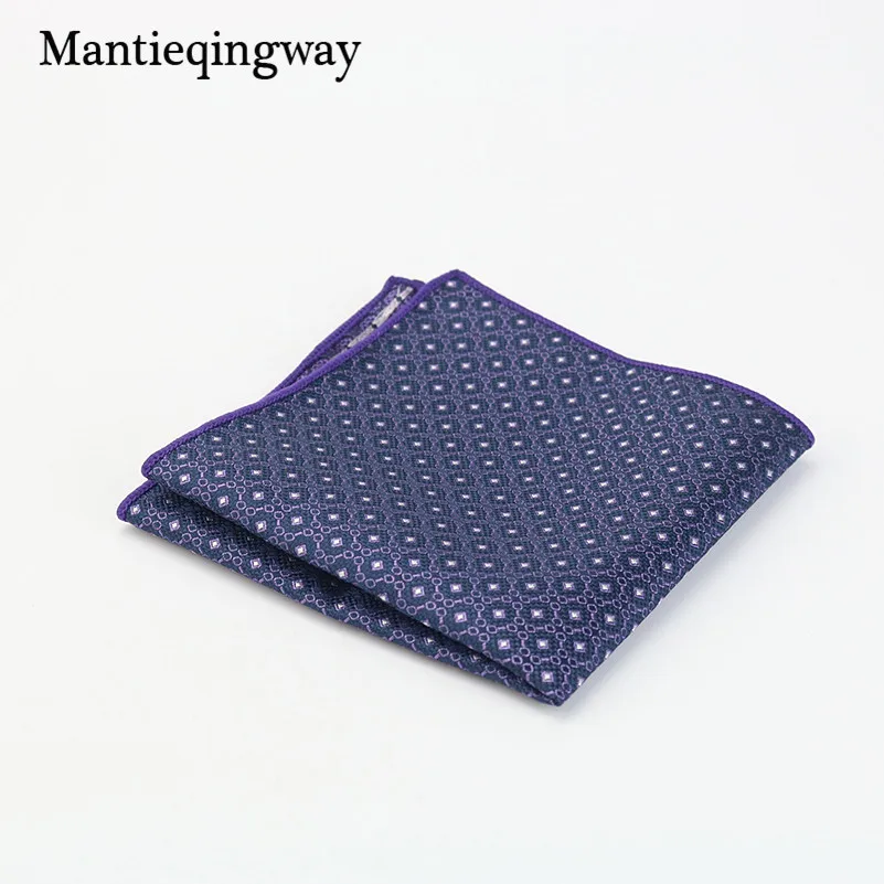 Mantieqingway Свадебные полиэстер Silk Pocket Square партии Пейсли & Dot Платки носовые для девочек Для женщин Hanky 24 см карман Полотенца для мужской костюм