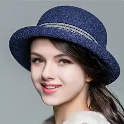 Новое поступление, шерстяная шапка, сезон осень-зима, благородная Европейская американская Элегантная Модная кепка для девочек, женская