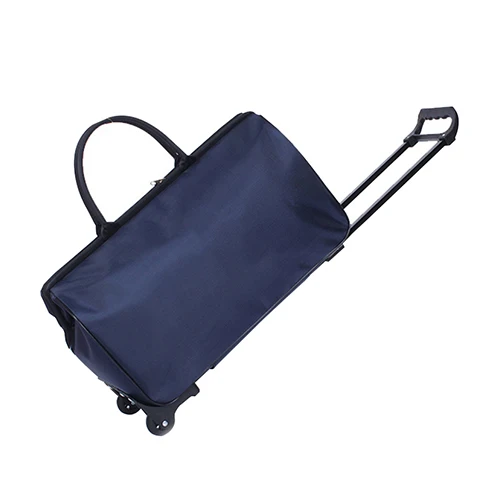 Оксфорд багажная тележка чемоданы на колесиках портативная тележка на колесиках вещевой мешок ручной Багаж упаковка Органайзер аксессуары для путешествий - Цвет: Deep Blue Cart