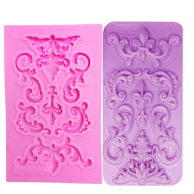 M0984 DIY Lace Flower Vine Pattern Silicone Cake Mold Mat Fondant Cake Decorating tools Silicone Chocolate Candy Mould
