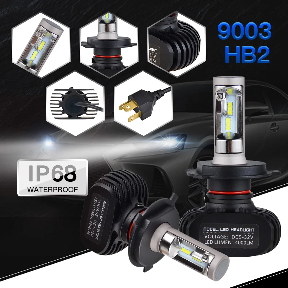 

CSP LED Headlight Bulbs Head Light Lamp Bulbs H4 9003 HB2 Hi-Lo Beamn For Suzuki LT-A450 KingQuad 450AXi LE Vinson 4x4 Auto ATV