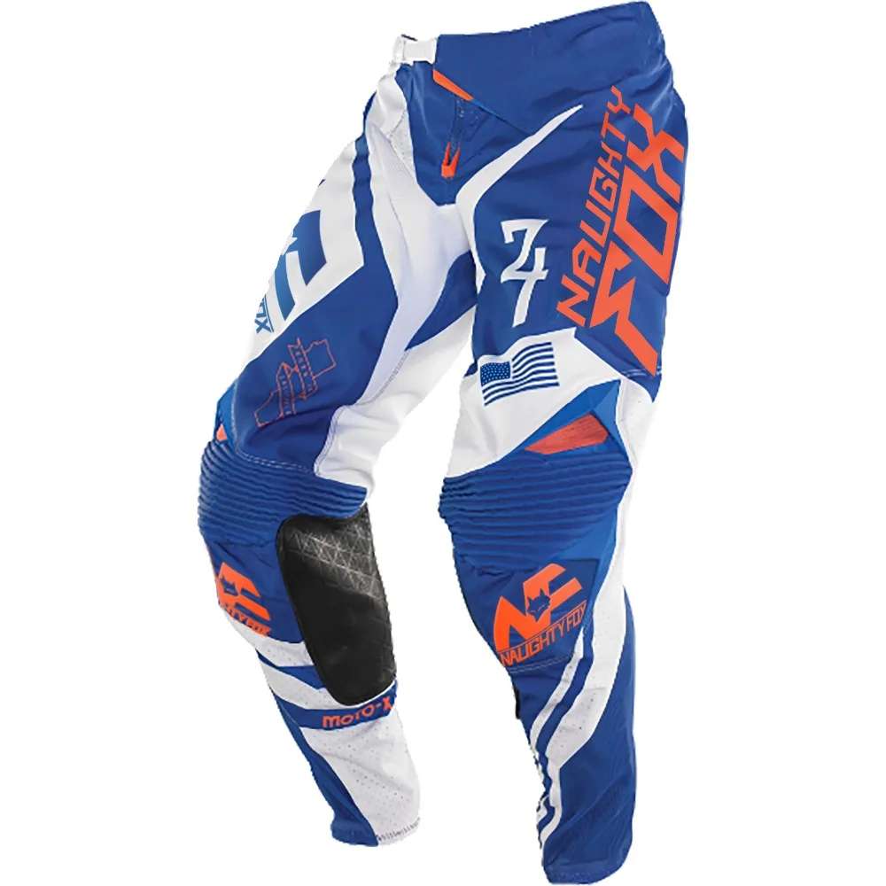 NAUGHTY Fox 360 MX набор передач для мотокросса ATV Dirt Bike Off-Road Racing gear Pant Jersey Combo Синий/Белый