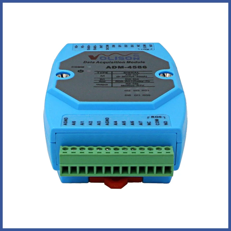 8-way 4-20 MA Current Acquisition 4-way Switch Input 2-way Relay Output IO Acquisition Module RS485