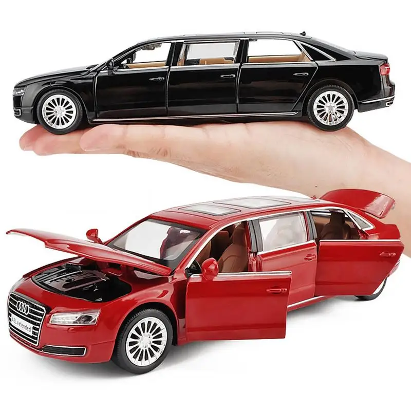 

1:32 Alloy Car Model AUDI A8 High Simulation Model Metal Toy Vehicles With Pull Back Flashing Musical For Kids Toys