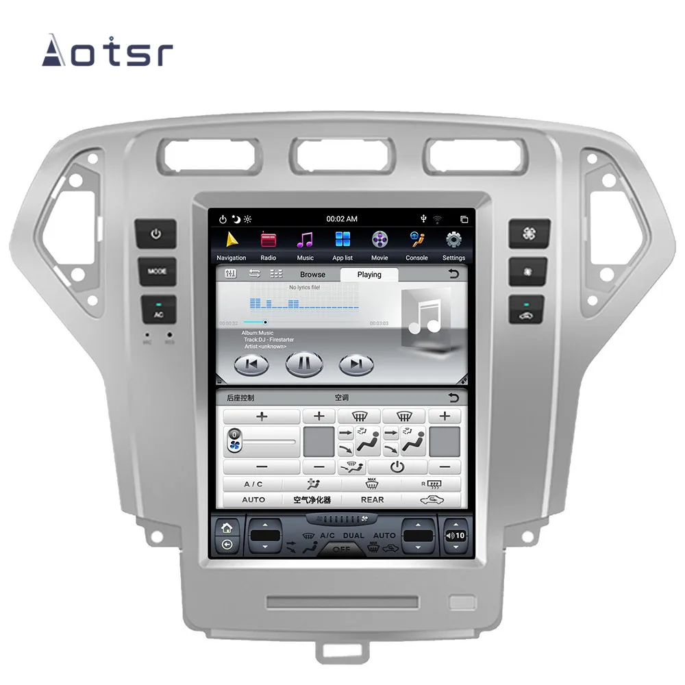 Мультимедийный плеер Tesla style Android 8 1 4 Гб ОЗУ DVD GPS навигация для Ford Mondeo MK4 2007 2010