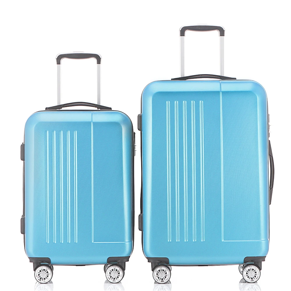 NEW 2 Piece Hardside Travel Luggage Sets Suitcase 20 24 Rolling Spinner 4 Wheels 4 Colors ABS Lightweight Fochier 3 pieces