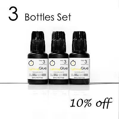 

[3 SET] 5ml Mia Fast Eyelash Extension Glue Adhesive Medical Grade Semi Permanent by Mia Lash Laboratory