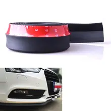 BBQ@FUKA 2.5M Rubber Auto Car Front Bumper Lip Splitter Spoiler Skirt Protector Cover Trim Universal Car-styling Sticker