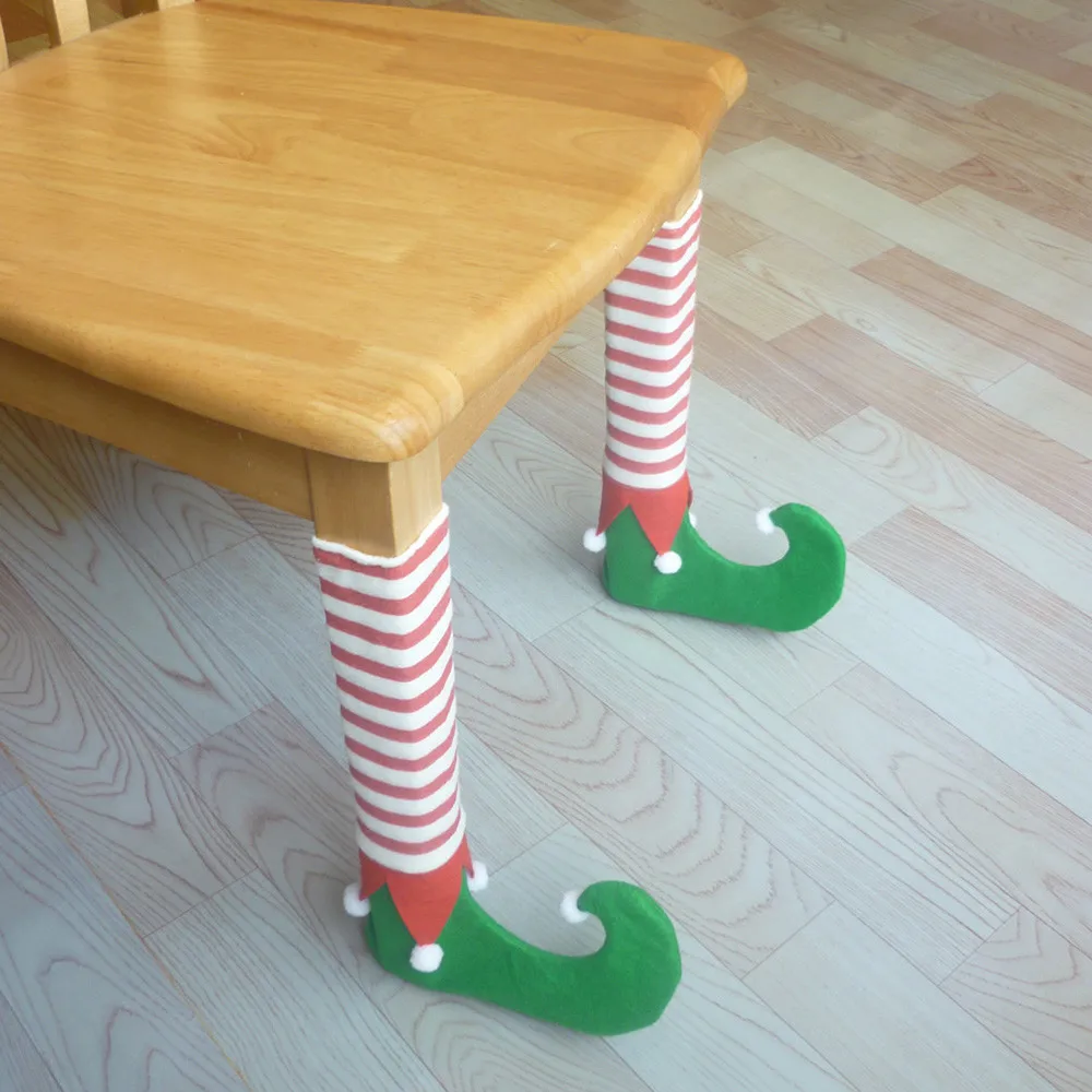 1 шт. чехлы на ножки стола для стула Санта Клаус Navidad Рождественское украшение для домашнего стула чехол на стол Декор новогодние принадлежности#25