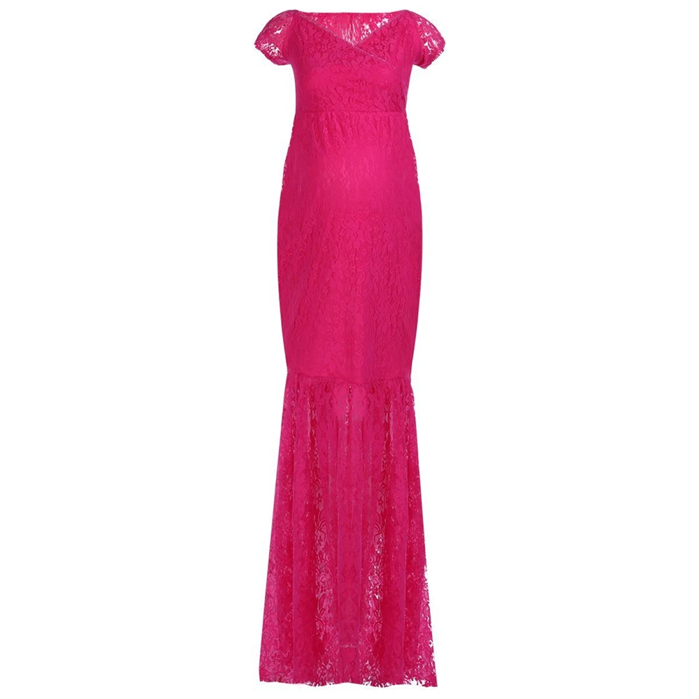 2018 Mermaid Maternity Dresses Photography Props Sexy Lace Maxi Maternity Gown For Photo Shoots Women Pregnancy Dress Clothes (24)